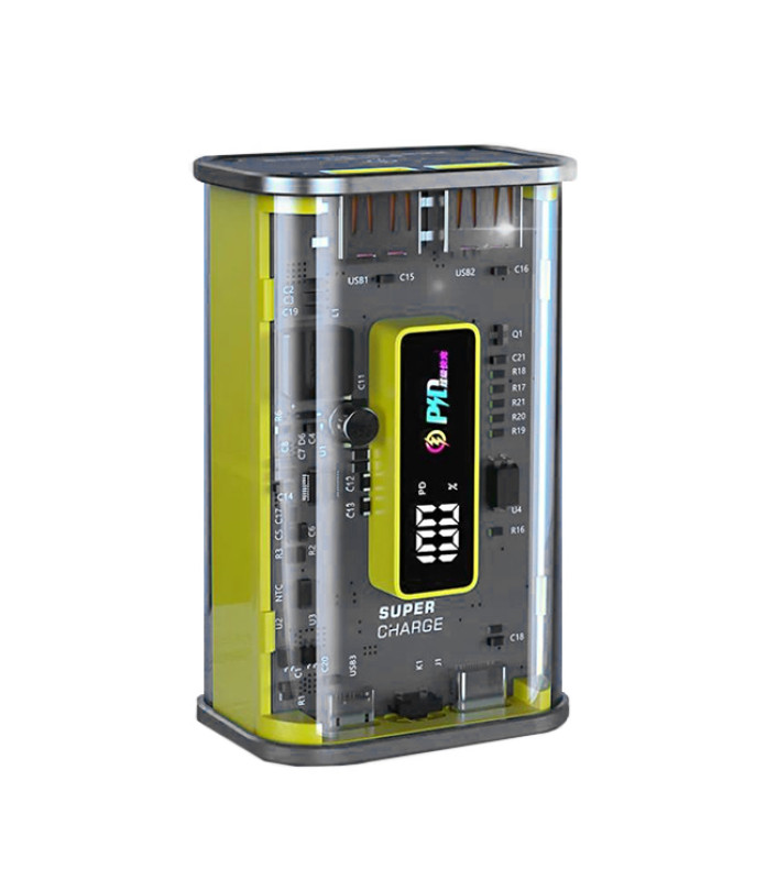 Power Bank Xipin T142LF 10000 mAh Cilindical 22.5W (yellow)