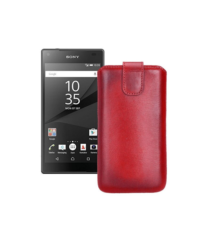 Витяжка з екошкіри для телефону Sony Xperia Z5 Compact