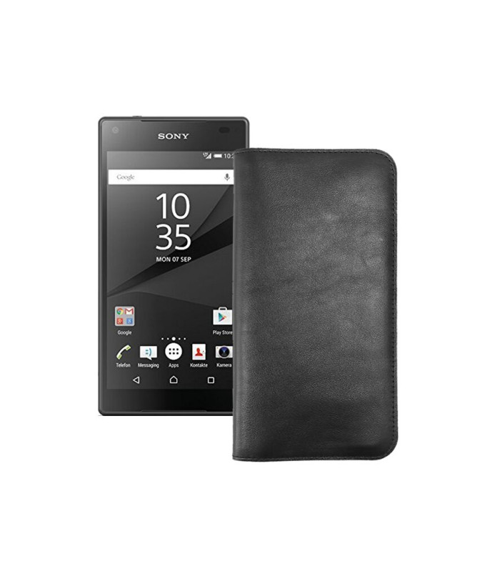 Портмоне з шкіри для телефону Sony Xperia Z5 Compact