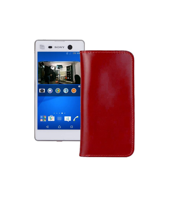 Портмоне з шкіри для телефону Sony Xperia M5