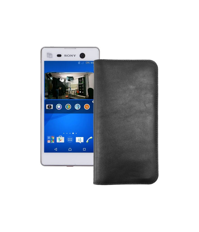 Портмоне з шкіри для телефону Sony Xperia M5