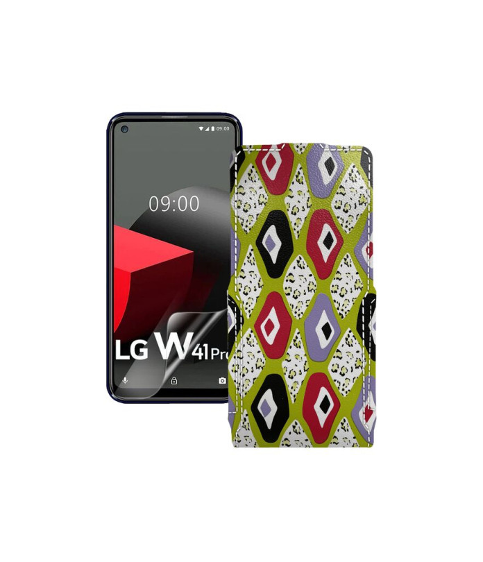 Чохол-флип з екошкіри для телефону LG W41 Pro