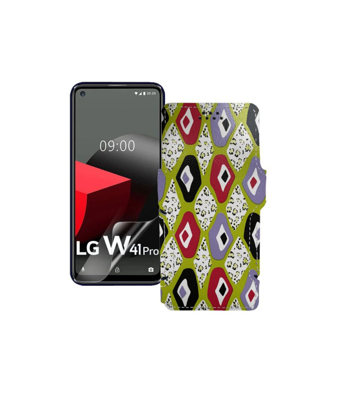 Чохол-книжка з екошкіри для телефону LG W41 Pro