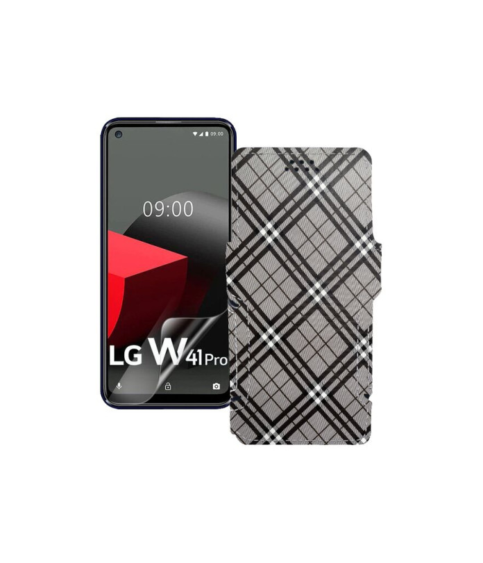 Чохол-книжка з екошкіри для телефону LG W41 Pro