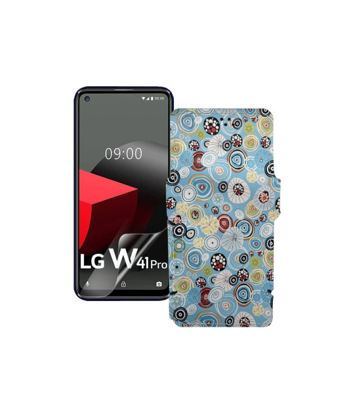 Чохол-книжка з екошкіри для телефону LG W41 Pro