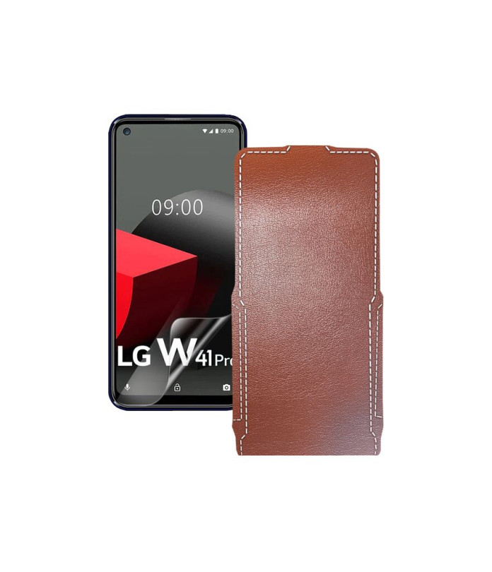 Чохол-флип з екошкіри для телефону LG W41 Pro