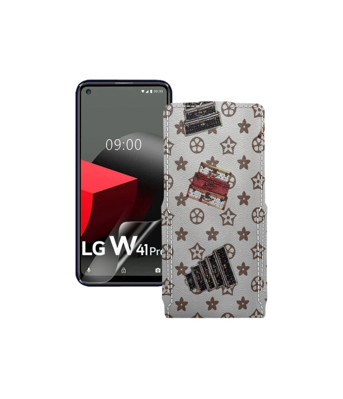 Чохол-флип з екошкіри для телефону LG W41 Pro