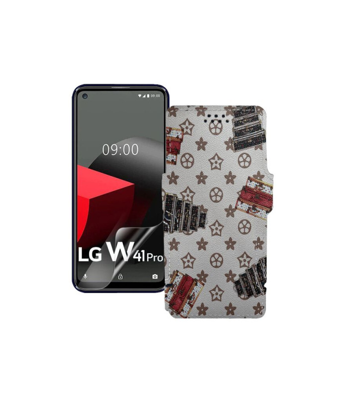 Чохол-книжка з екошкіри для телефону LG W41 Pro