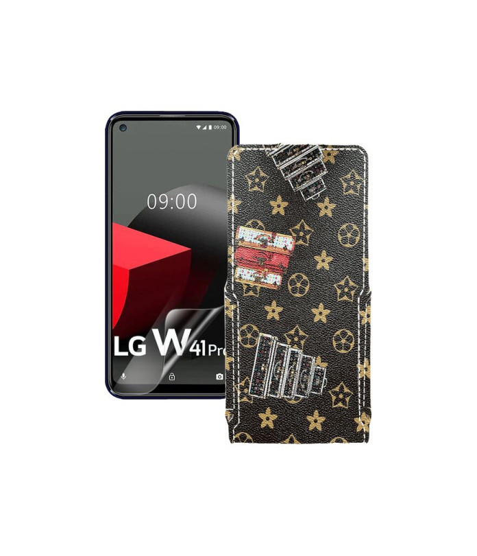 Чохол-флип з екошкіри для телефону LG W41 Pro