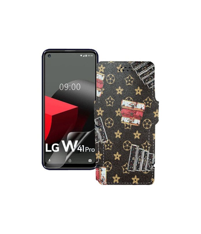 Чохол-книжка з екошкіри для телефону LG W41 Pro