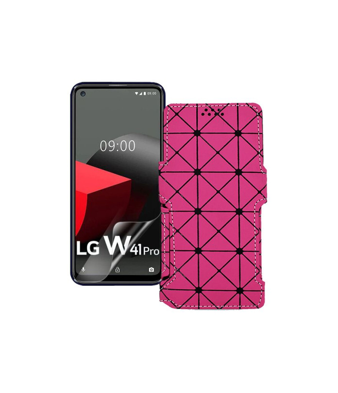 Чохол-книжка з екошкіри для телефону LG W41 Pro