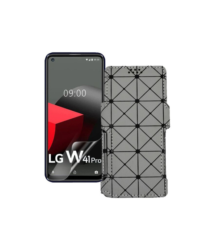 Чохол-книжка з екошкіри для телефону LG W41 Pro