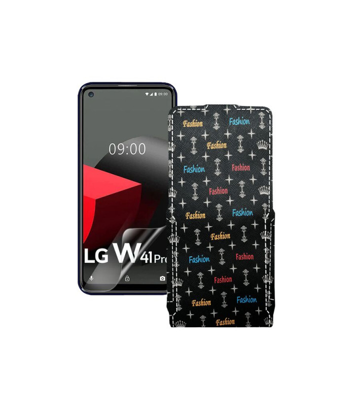 Чохол-флип з екошкіри для телефону LG W41 Pro