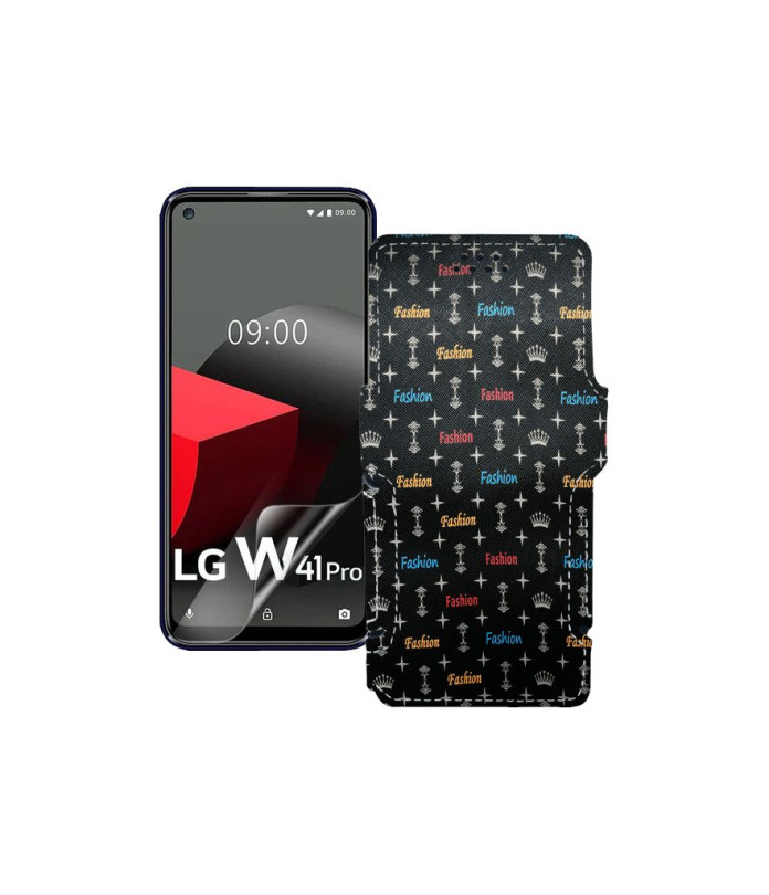 Чохол-книжка з екошкіри для телефону LG W41 Pro