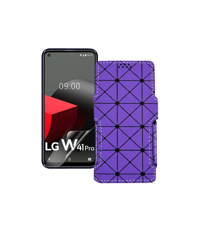 Чохол-книжка з екошкіри для телефону LG W41 Pro