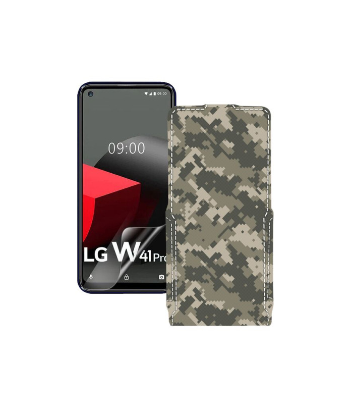 Чохол-флип з екошкіри для телефону LG W41 Pro