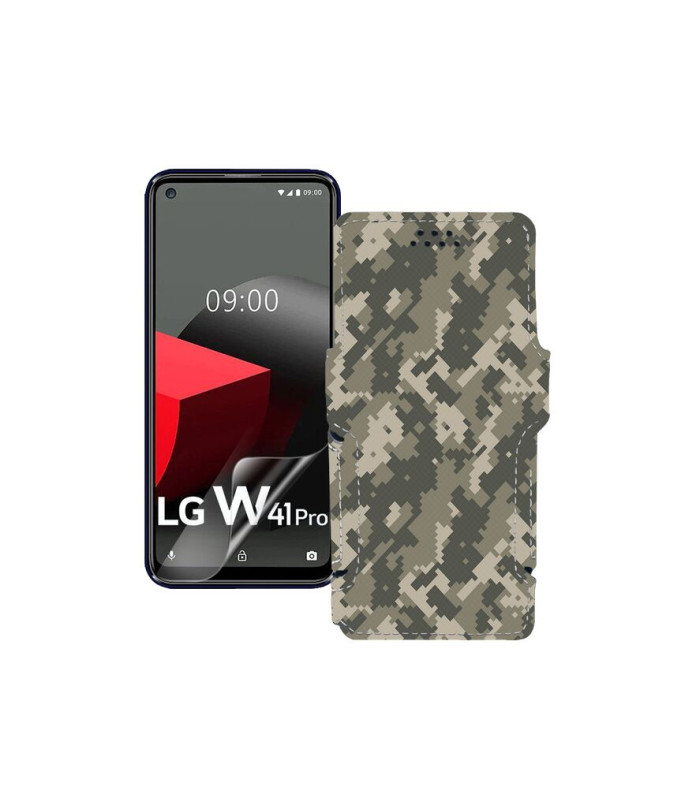 Чохол-книжка з екошкіри для телефону LG W41 Pro