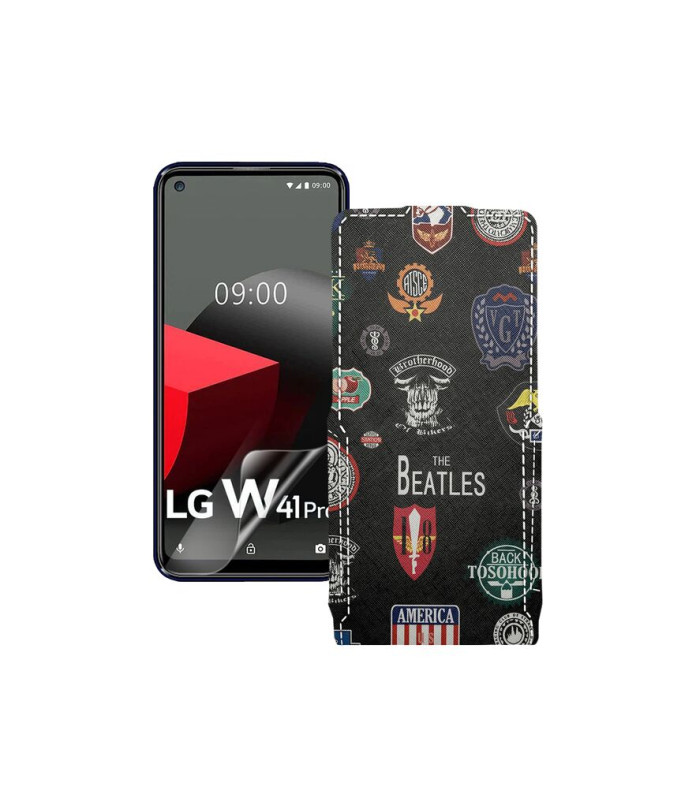 Чохол-флип з екошкіри для телефону LG W41 Pro