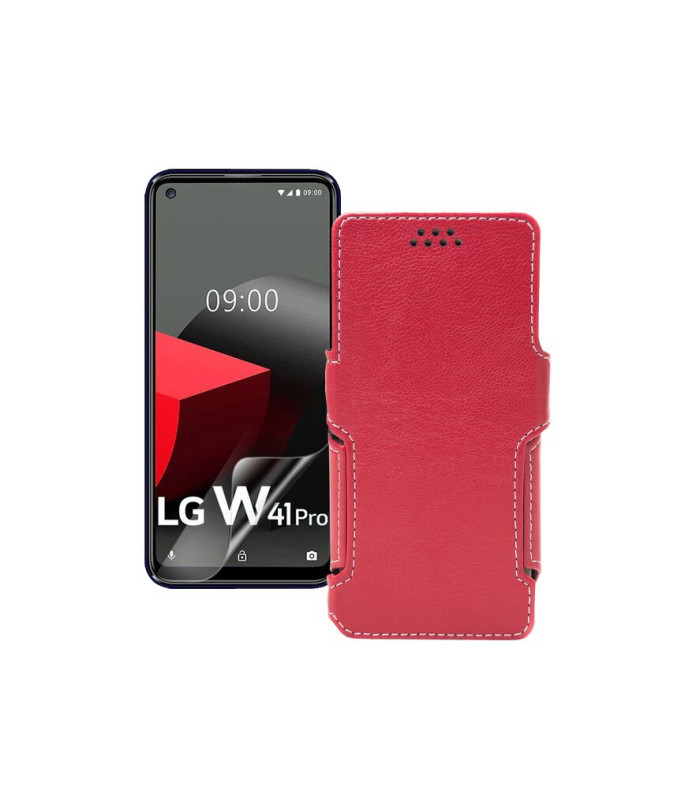 Чохол-книжка з екошкіри для телефону LG W41 Pro