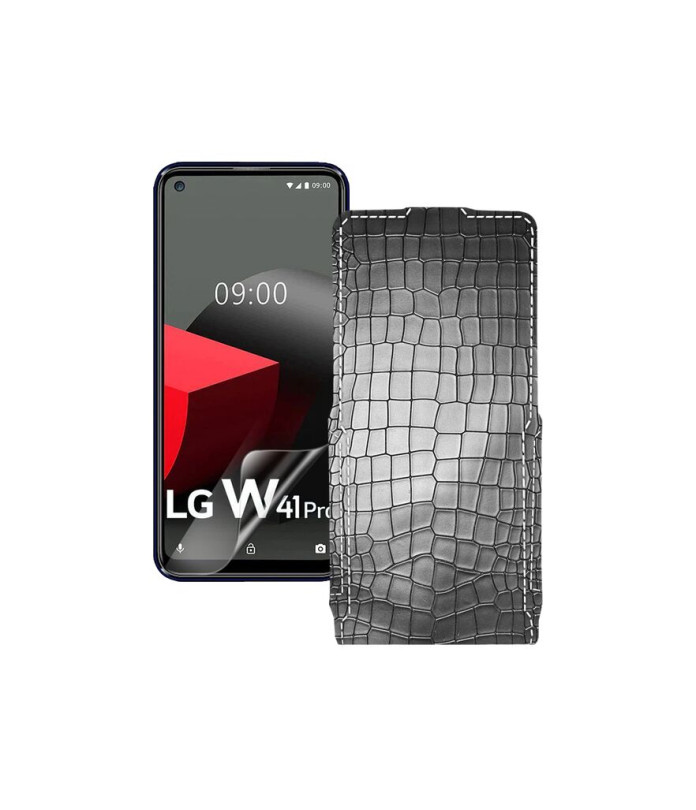 Чохол-флип з екошкіри для телефону LG W41 Pro