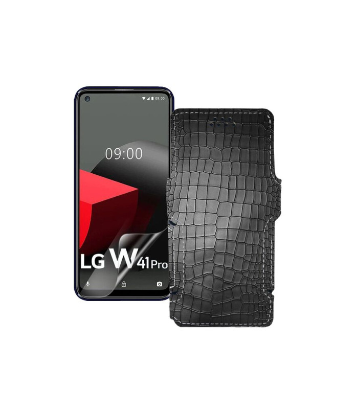 Чохол-книжка з екошкіри для телефону LG W41 Pro