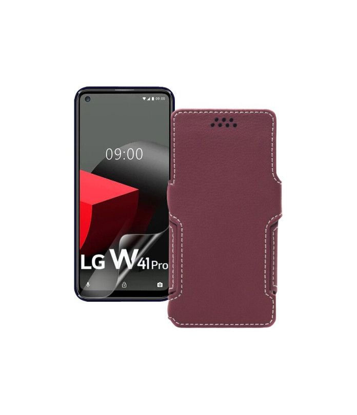 Чохол-книжка з екошкіри для телефону LG W41 Pro