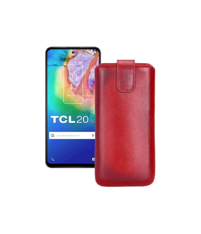 Витяжка з екошкіри для телефону TCL 20 5G