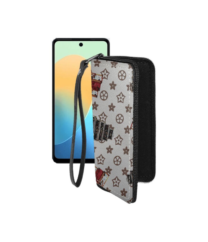 Чохол-гаманець з екошкіри для телефону Tecno Pop 8