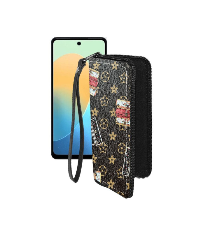 Чохол-гаманець з екошкіри для телефону Tecno Pop 8