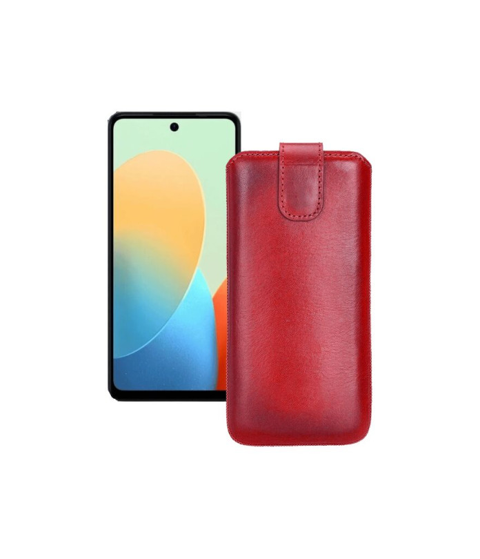 Витяжка з екошкіри для телефону Tecno Pop 8