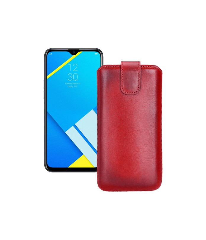 Витяжка з екошкіри для телефону Realme C2 2020