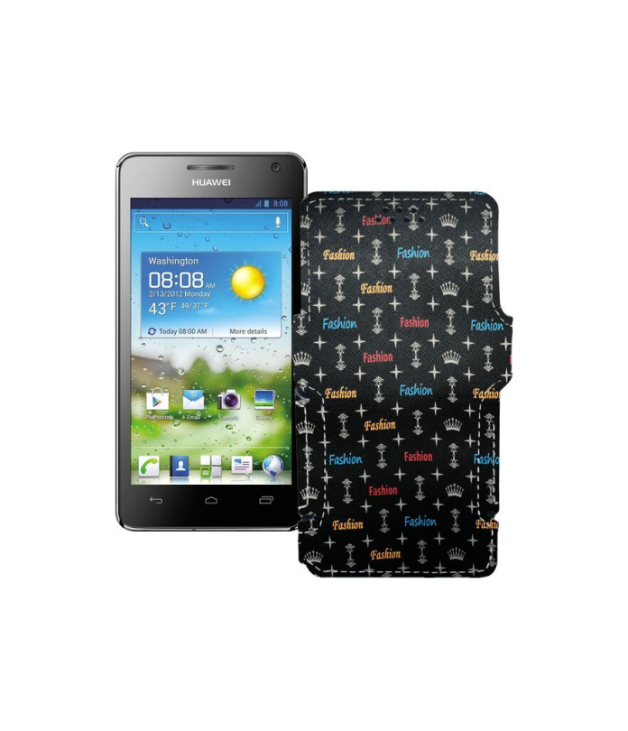 Чохол-книжка з екошкіри для телефону Huawei Ascend G600