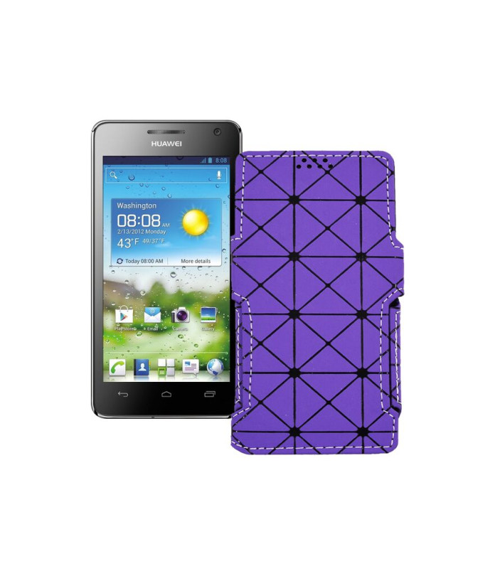 Чохол-книжка з екошкіри для телефону Huawei Ascend G600