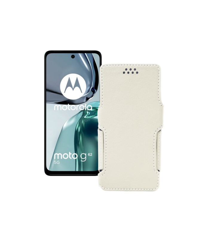 Чохол-книжка з екошкіри для телефону Motorola Moto G62 5G