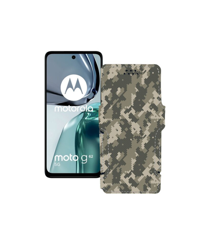 Чохол-книжка з екошкіри для телефону Motorola Moto G62 5G