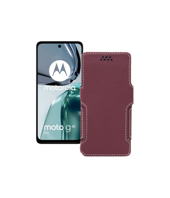 Чохол-книжка з екошкіри для телефону Motorola Moto G62 5G