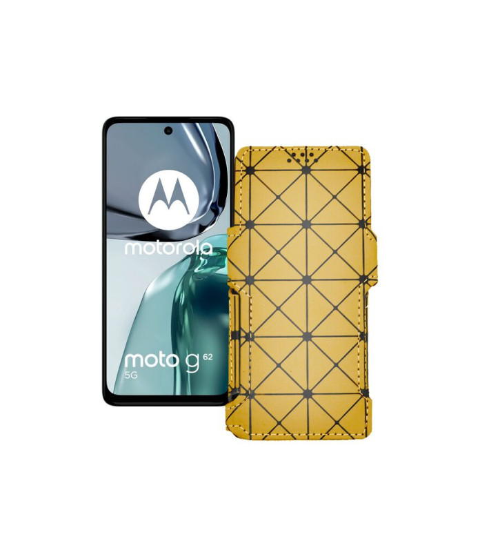 Чохол-книжка з екошкіри для телефону Motorola Moto G62 5G