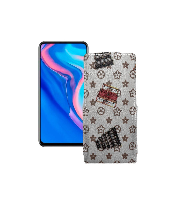 Чохол-флип з екошкіри для телефону Huawei Y9 Prime