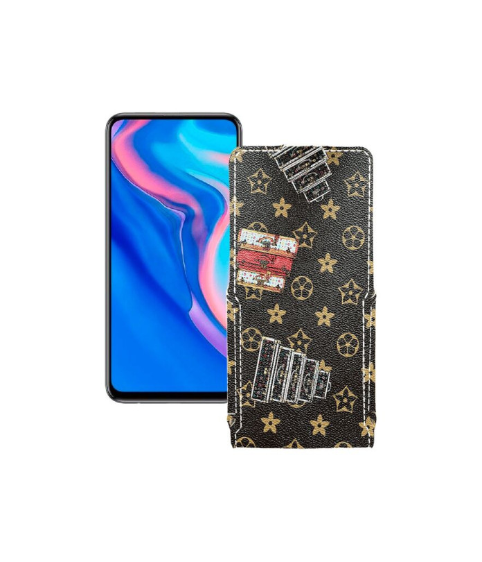 Чохол-флип з екошкіри для телефону Huawei Y9 Prime