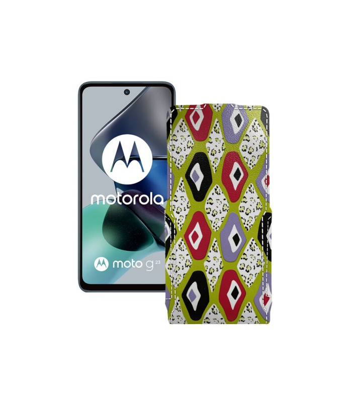 Чохол-флип з екошкіри для телефону Motorola Moto G23