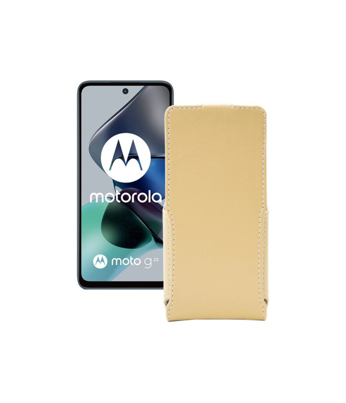 Чохол-флип з екошкіри для телефону Motorola Moto G23