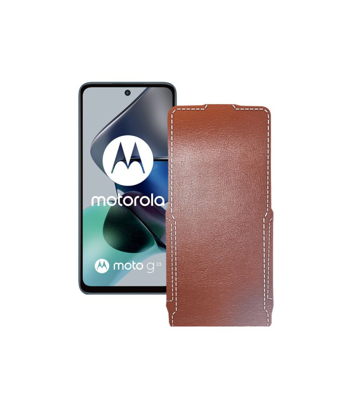 Чохол-флип з екошкіри для телефону Motorola Moto G23