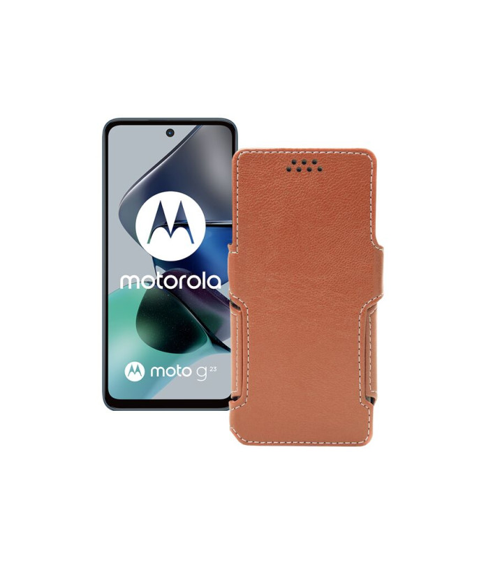 Чохол-книжка з екошкіри для телефону Motorola Moto G23