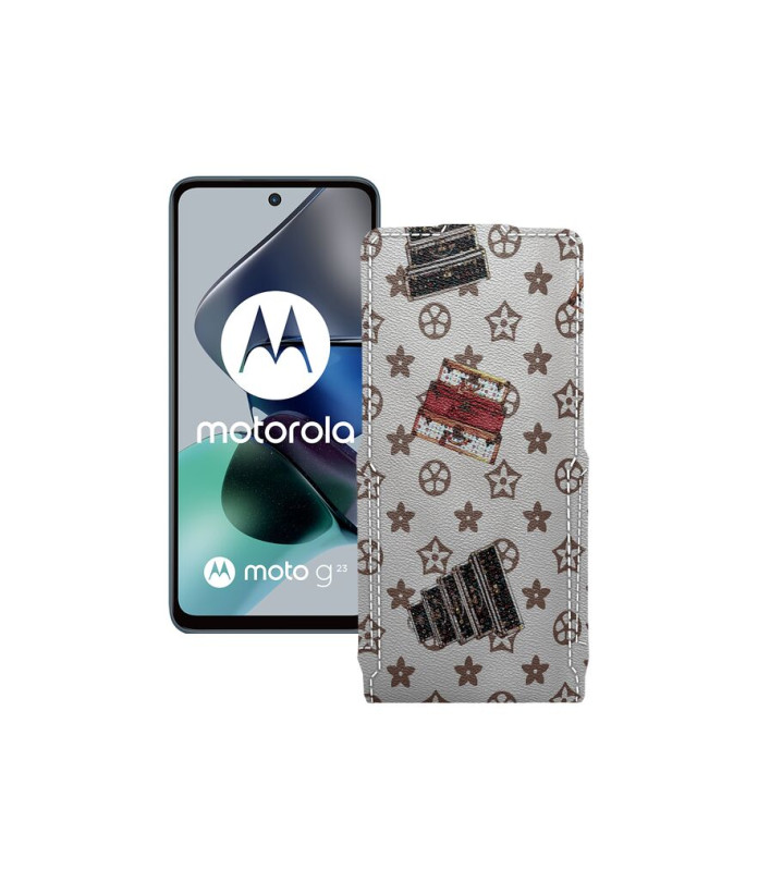 Чохол-флип з екошкіри для телефону Motorola Moto G23