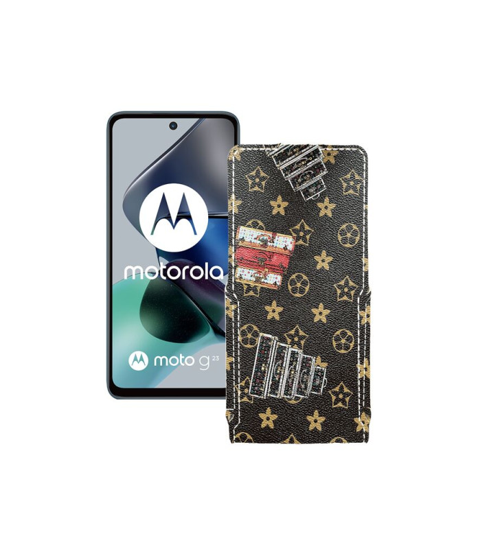 Чохол-флип з екошкіри для телефону Motorola Moto G23