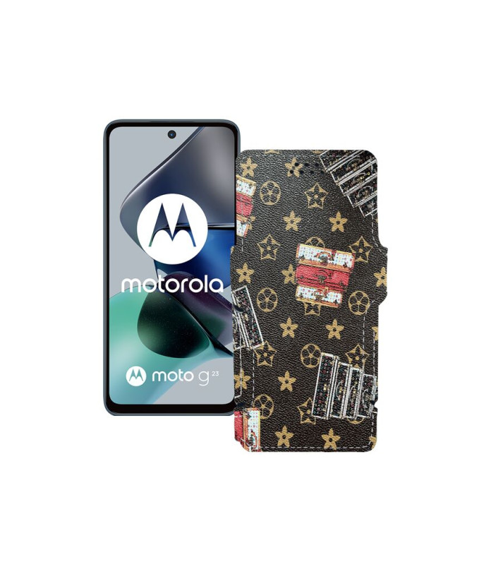 Чохол-книжка з екошкіри для телефону Motorola Moto G23