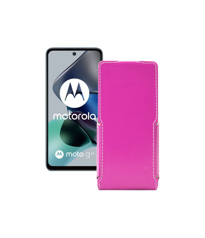 Чохол-флип з екошкіри для телефону Motorola Moto G23