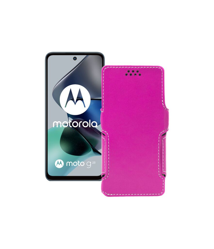 Чохол-книжка з екошкіри для телефону Motorola Moto G23