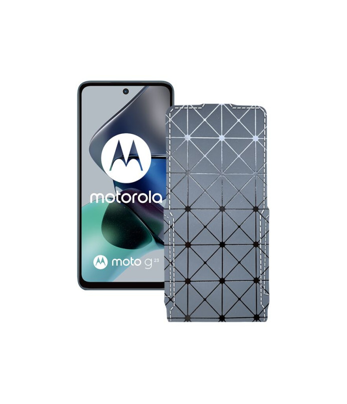 Чохол-флип з екошкіри для телефону Motorola Moto G23