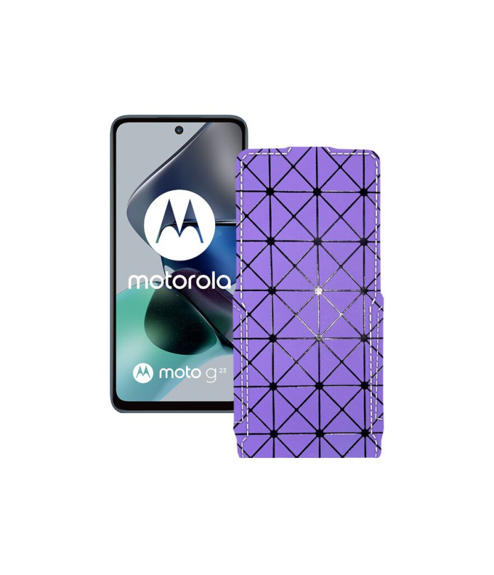 Чохол-флип з екошкіри для телефону Motorola Moto G23